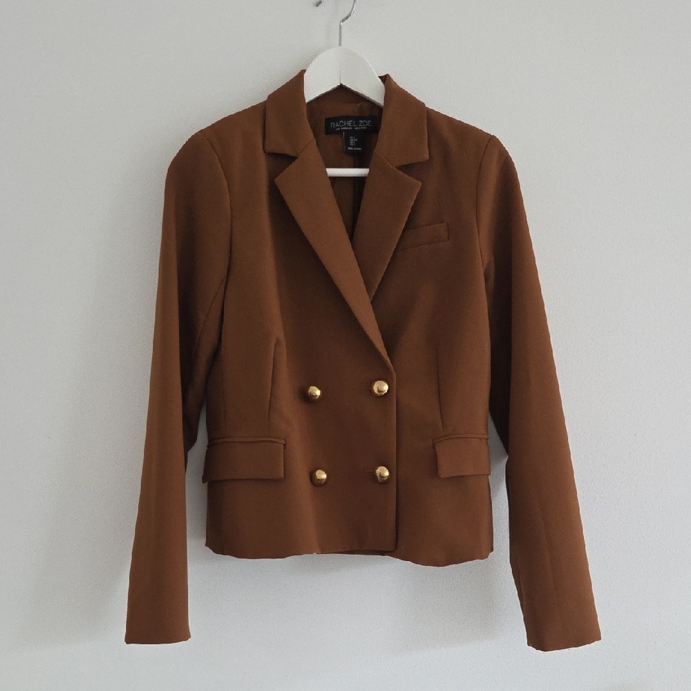 Cognac Gold Button Jacket